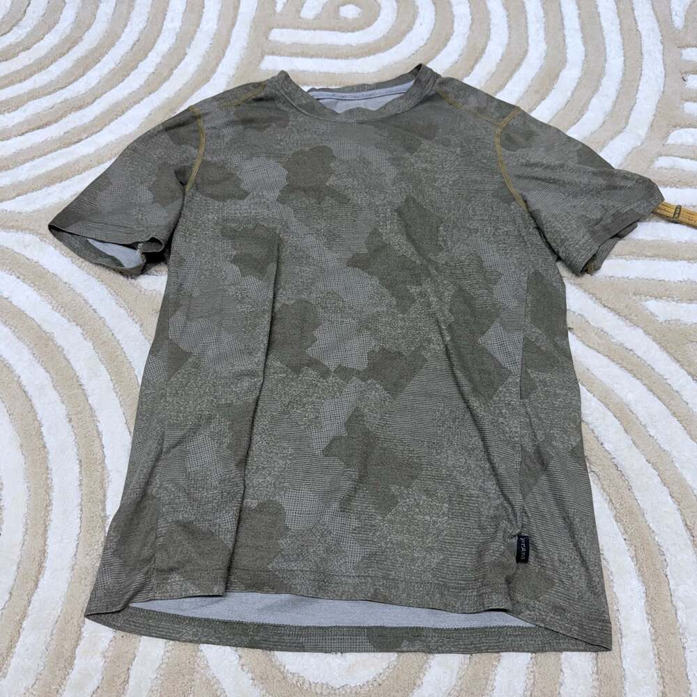 prAna Men's Prospect Heights Short Sleeve Graphic Tee Shirt Rye Harbor Camo XS